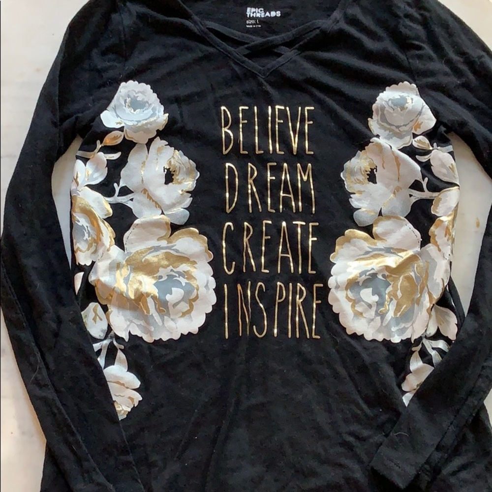 Black long sleeved shirt
